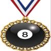 Billiards Medal, 2 1/2" Galaxy Star Billiards 8 Ball Medals, Great 8 Ball Pool Awards 50 Pack Prime view 1