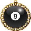 Billiards Medal, 2 1/2" Galaxy Star Billiards 8 Ball Medals, Great 8 Ball Pool Awards 50 Pack Prime view 2