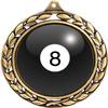 Billiards Medals - 2 1/2" Laurel Wreath Billiards 8 Ball Medal - Great 8 Ball Pool Awards for Kids 50 Pack Prime view 2