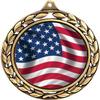 American Flag Medals - 2 1/2" Laurel Wreath USA Flag Medal - Great Patriotic Awards for Kids 50 Pack Prime view 2
