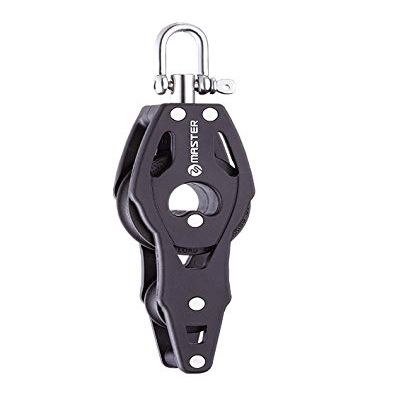 Marine Boat Yacht Sailboat Hardware 40mm 1 9/16 inch Single Fiddle Swivel Shackle Becket Block Small Boat Block Master BB-0420F