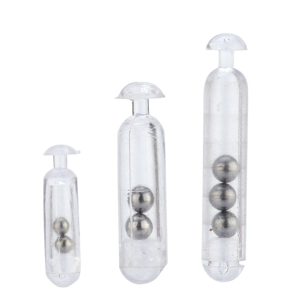 Fishing Rattles Shake, 30pcs Transparent Durable Fishing Rattles Shake Fishing Lures Insert Tube Attract Fish