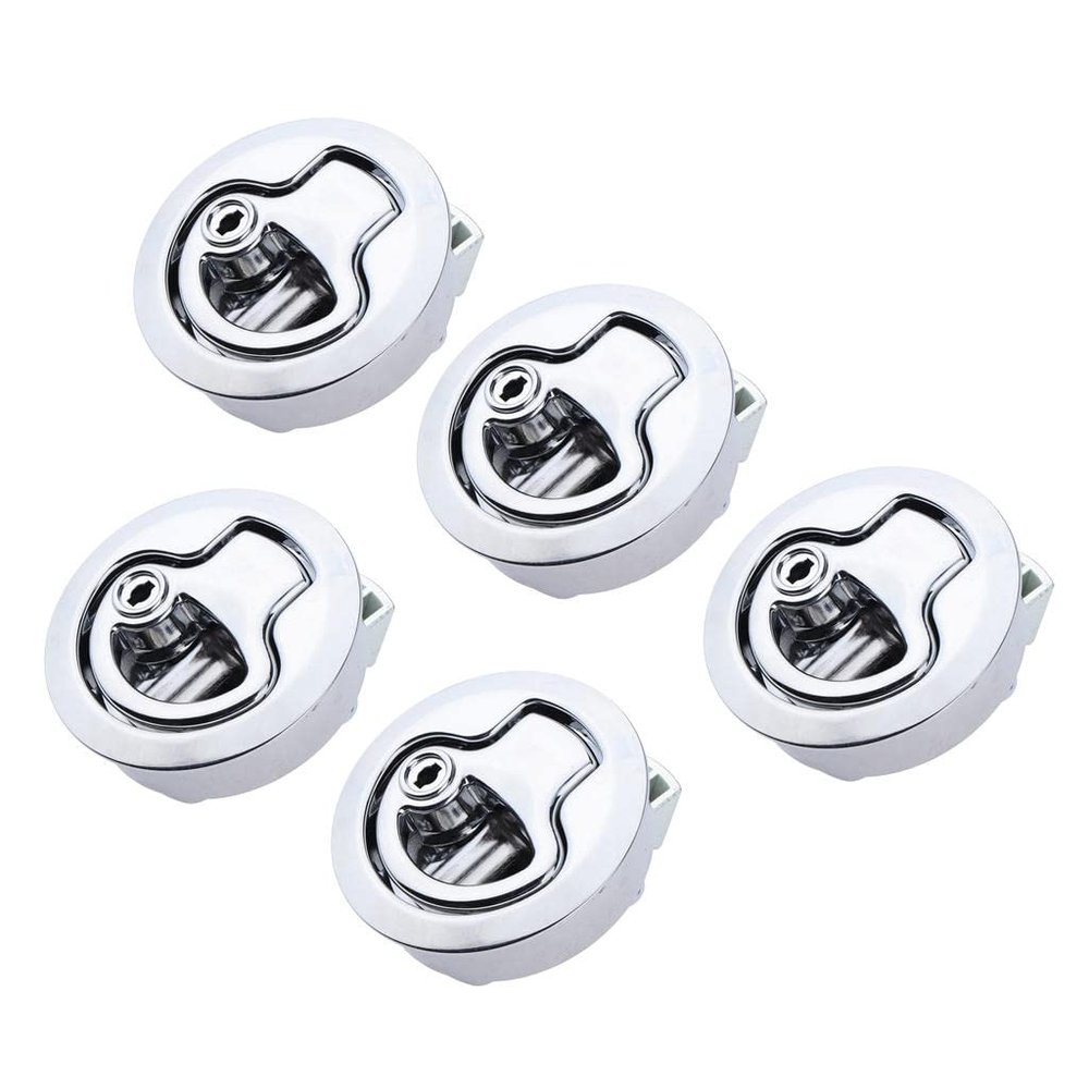 Almencla 5 Boat 316 Stainless Steel 2i NCH Flush Pull Hatch Handle Keyed RV Boats Doors Hardware
