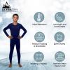 Ultra Dry Children Thermal Underwear Set by Outland; Base Layer; Soft Fleece; Top&Leggings Navy view 2