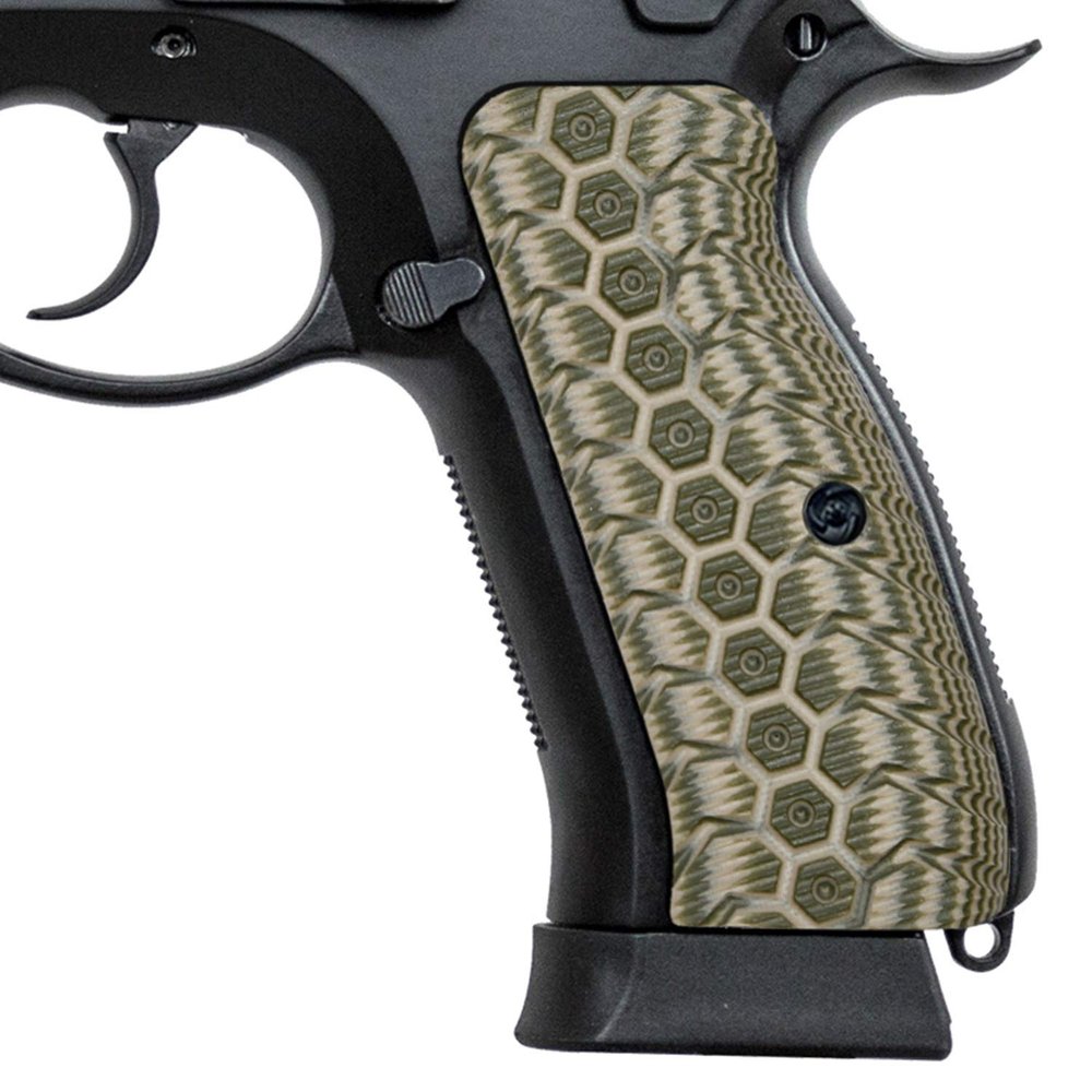 Guuun CZ 75 Grips Full Size CZ 75B G10 Gun Grip Thin OPS Mechanical Texture