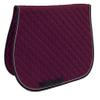 Dover Saddlery DS Quilted All-Purpose Piped Saddle Pad, Size: All-Purpose-A/P, Color: Burgundy/Light Grey/Black view 1