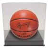 OnDisplay Deluxe Acrylic UV-Protected Basketball/Soccer Ball Display Case -- Luxury Handmade Clear Memorabilia Display (Black Base) view 2