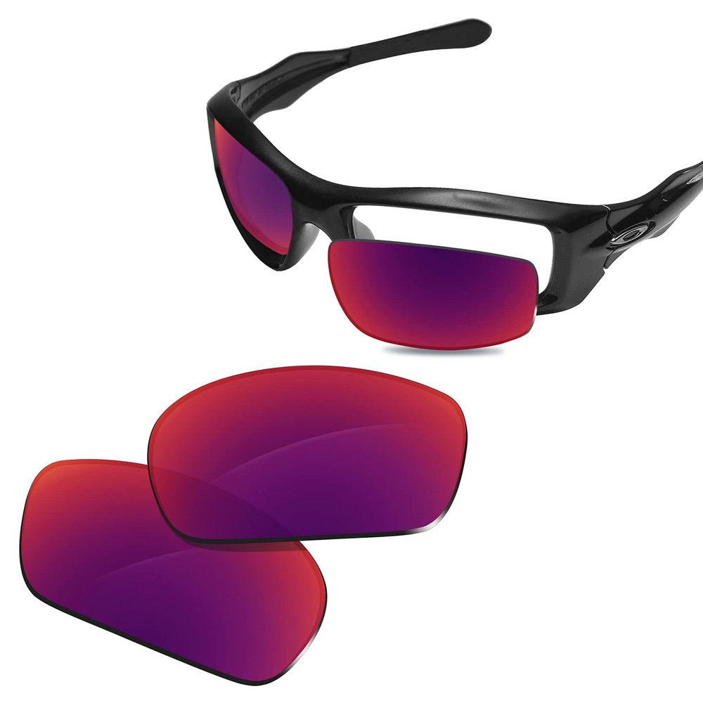 Glintbay 100% Precise-Fit Replacement Sunglass Lenses for Oakley Monster Pup - Polarized Midnight Sun Mirror