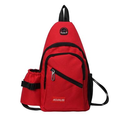 Fanny Pack Multi-Functional Unisex Waist Pack Fashion Waist Bag Canvas Waist Pack Large-Capacity V-12 (Red)