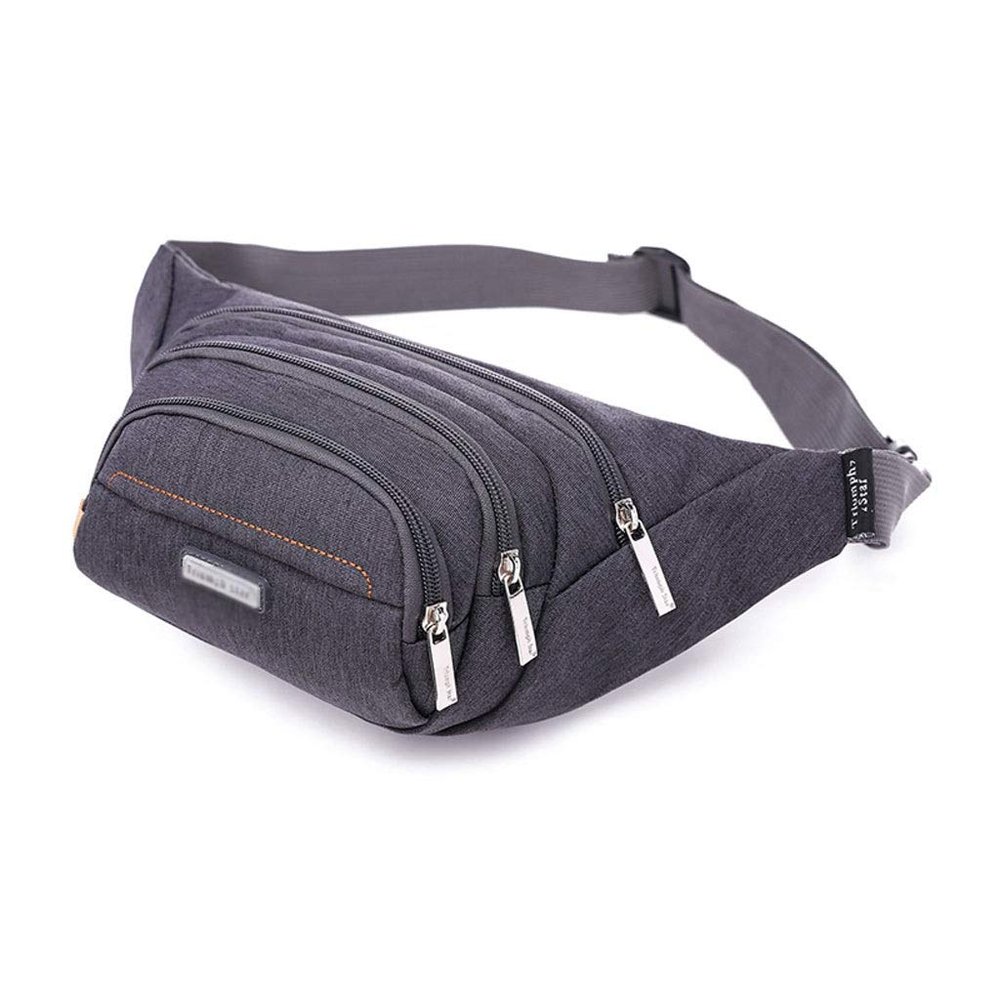 Sports Bag Waterproof Fanny Pack Large-Capacity Waist Bag Men's and Women's Waist Pack Multi-functio A-24 (Gray)