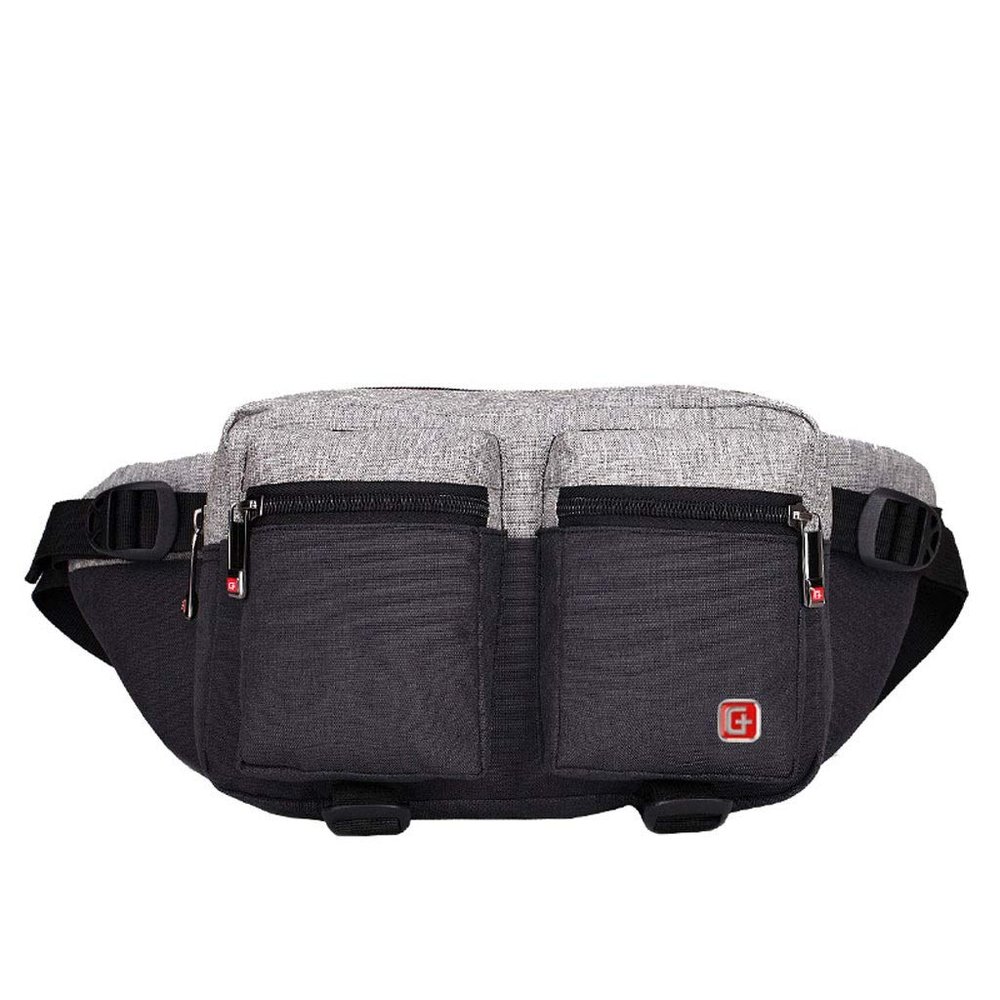 Chest Bag Sports Bum Bag Outdoor Fanny Pack Casual Fitness Unisex Waist Pack Men's HH-83 (Gray)