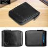 Admetus Mens Wallets Leather Zipper Wallet for Men Bifold RFID Multi Card Holder Purse black258-1 view 2