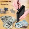 Admetus Mens Wallets Leather Zipper Wallet for Men Bifold RFID Multi Card Holder Purse black258-1 view 3