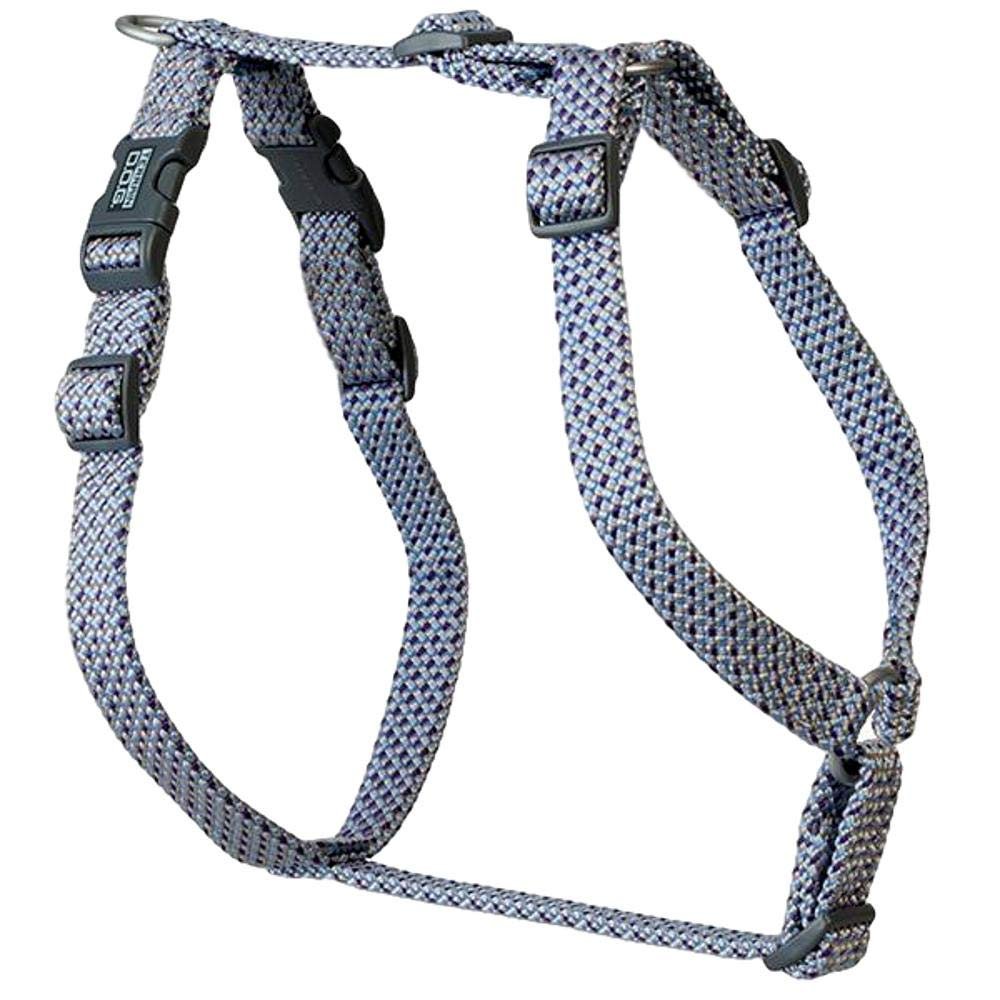 Terrain D.O.G. Elevation Harness, Large, 1" x 20"-33", Sky Blue/Silver/Purple