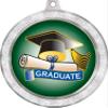 Graduation Medal, 2 1/2" Silver Glitter Graduated Medals, Great Graduate Awards 100 Pack view 2