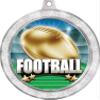 2 1/2" Football Team Medals, Silver Glitter Football Championship Awards 50 Pack view 2