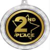 2nd Place Medal, 2 1/2" Silver Glitter Second Place Medals, Great Second Place Awards 50 Pack Prime view 2