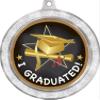 2 1/2" Silver I Graduated Medal, Glitter Graduating Awards 50 Pack Prime view 2