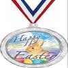 Happy Easter Medal, 2 1/2" Silver Glitter Easter Medals, Great Holiday Awards 10 Pack Prime view 1