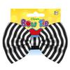 Black & White Striped Clown Bow Tie - 3.25" x 3.5" (Pack of 1) - Premium Quality, Pre-Tied, Adjustable Neckband, Perfect for Weddings, Parties & Special Events view 1