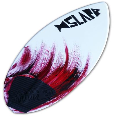 USA Made Slapfish Skimboard - Fiberglass & Carbon - Riders up to 140 lbs - 41" with Traction Deck Grip - Kids & Adults - 4 Colors (Red Board)