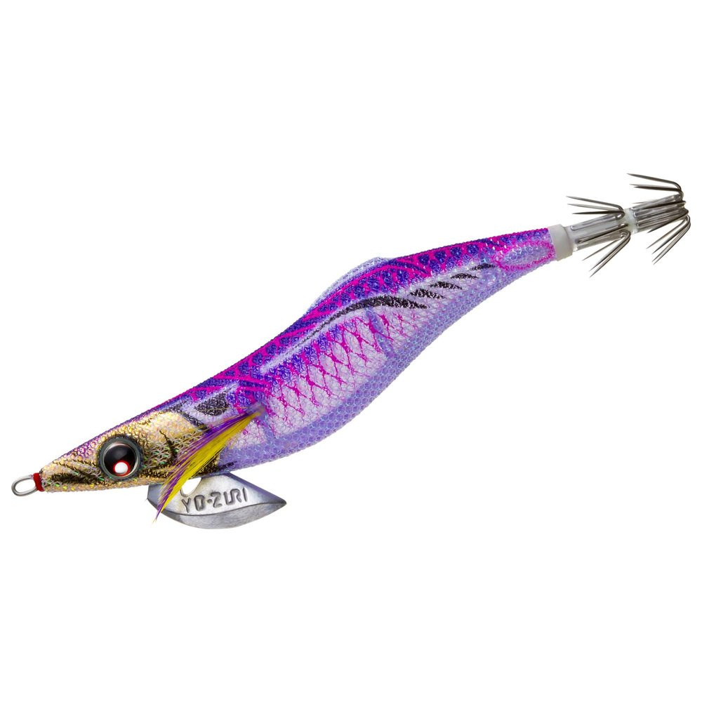 Duel YO-Zuri A1753-KVPU-Keimura Purple Lure, Egi Aoli Q Fin Ace, No. 2.5, Weight: 0.3 oz (10 g)