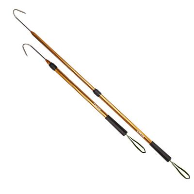 Gaffer Sportfishing 2-Piece Extendable Fishing Gaff Hook - Heavy-Duty Fishing Gaff Pole with Stainless Steel Hook - Durable, Corrosion-Resistant Design for Saltwater & Freshwater Fishing Pole - Gold