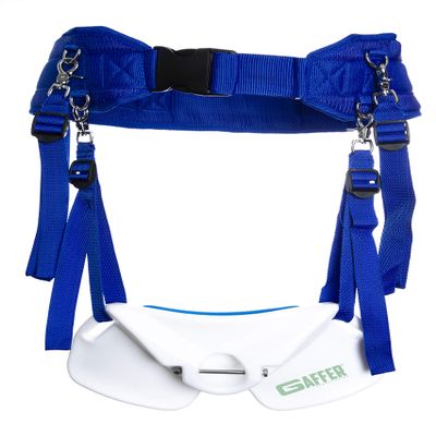 GAFFER SPORTFISHING Wide Body Fishing Belt Adjustable Rod Holder Fighting Belt for Offshore & Saltwater EVA Padded Harness with Stainless Steel Gimbal Deep Sea Fishing Gear | Blue