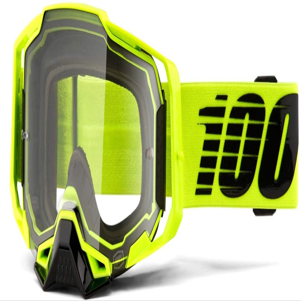 100% ARMEGA Premium Protective Goggle (Nuclear Citrus - Clear Lens)