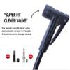 Vilobyc High Pressure Alloy Aluminum Bike Bicycle Floor Pump with Large Gauge (4.5in Diameter), 160 PSI, Reversible Presta & Schrader Valve view 4