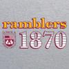 AH1177 - Loyola University Chicago Ramblers Throwback Year Stripe Hoodie - X-Large - Sport Grey view 2