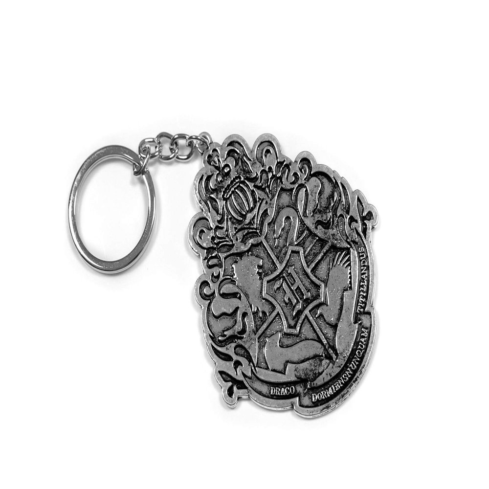 Authentic Harry Potter Hogwarts Crest 3 Inch Diecast Keychain Stylish 3 in Replica Featuring Ravenclaw Slytherin Gryffindor Hufflepuff House Figures Pendant 3" Unique Decorative Charm Accessory Gifts