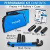DoubleUP Roller D5 Leg & Arm Massager, Metal Frame, 5 Rollers & Case, Blue view 2