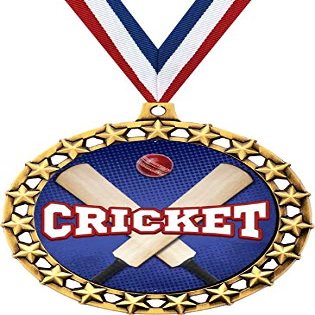 Cricket Medal, 2 1/2" Galaxy Star Cricket Medals, Great Cricket Awards 10 Pack Prime