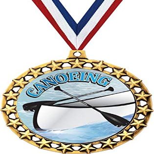 Canoeing Medal, 2 1/2" Galaxy Star Canoe Medals, Great Canoeing Awards 50 Pack Prime