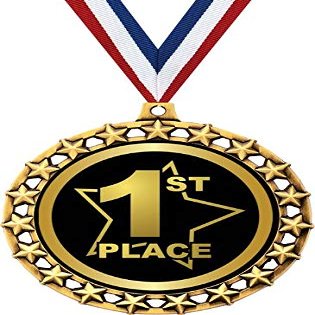 1st Place Medal, 2 1/2" Galaxy Star First Place Medals, Great First Place Awards 20 Pack Prime