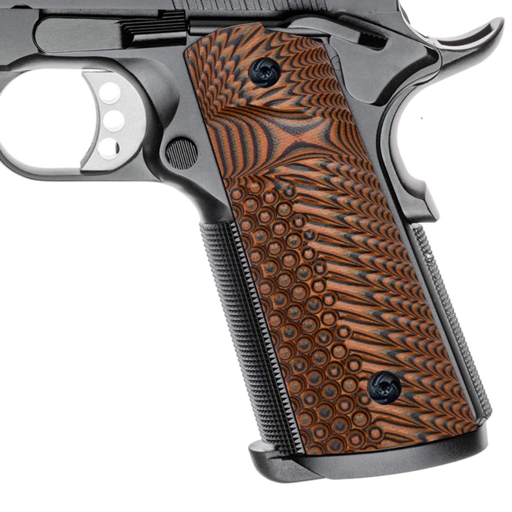Guuun G10 Grips for Full Size 1911 Magwell Grip Ambi Safety Cut OPS Eagle Wing Texture