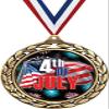 4th of July Medals - 2 1/2" Laurel Wreath Fourth of July Medal - Great Holiday Awards for Kids 50 Pack Prime view 1