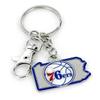 Aminco NBA Philadelphia 76ers Heavyweight Home State Design Keychain, 5