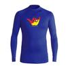 Junior Guards 3-Color Shaka Long Sleeve Rashguard - Navy - L view 1