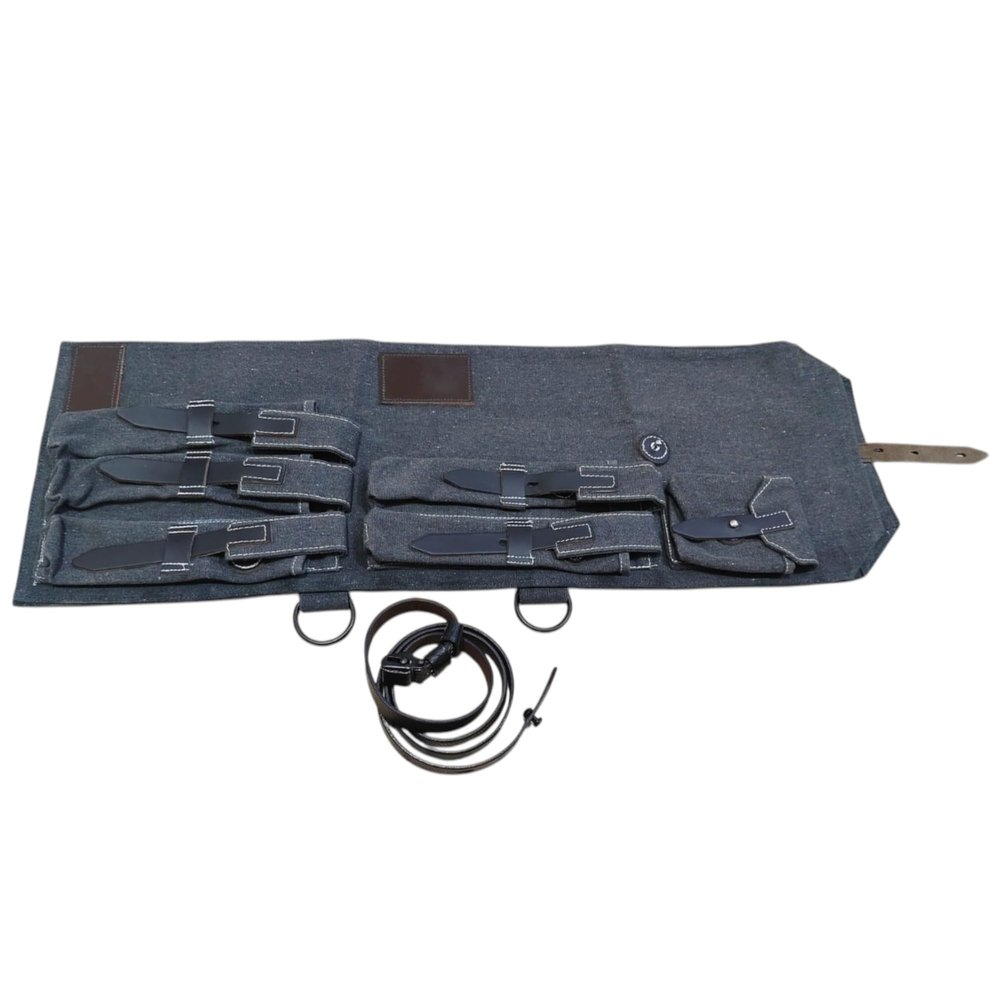 Warcraft Exports German WWII MP 40/MP40 Canvas & Leather Carry Case, MP40 Schmeisser grey W/FREE SLING- REPRO