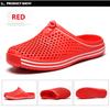 ILINXUAN Womens Mens Bathroom Garden Non-slip Hole Breathable Lightweight Sandals Unisex Beach Quick Drying Sandals Couple Indoor/Outdoor Slippers Red EU 39 view 3