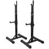 JungleA 550 Lbs Squat/Barbell/Dumbbell Rack,41-66 Inches Pair of Height Adjustable Heavy Duty Steel Rack,Weight Lifting Squat Stand for Home Gym view 1