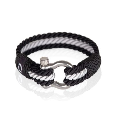 Cord Bracelet For Women | Beautiful Braided Accessory | Womens Chakra Bracelet | Black Colour | Black Shackle S-5-7.25