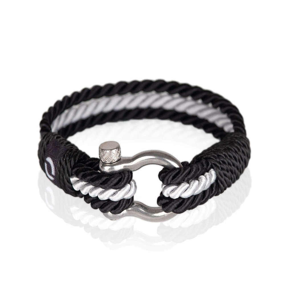 Cord Bracelet For Women | Beautiful Braided Accessory | Womens Chakra Bracelet | Black Colour | Black Shackle S-5-7.25
