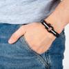 Cord Bracelet For Women | Beautiful Braided Accessory | Womens Chakra Bracelet | Black Colour | Black Shackle S-5-7.25 view 4