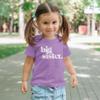 Bold Big Sister Colorful Sibling Reveal Announcement T-Shirt for Baby and Toddler Girls Sibling Outfits Purple Shirt 18 Months view 4
