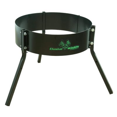 Elusive Wildlife Medium Duty 55 Gallon Feeder Belly Band with Three 20 Inch Stub Legs and Mounting Hardware, DIY Deer Feeder Barrel Bracket System for Metal Drums, Supports up to 400 Pounds