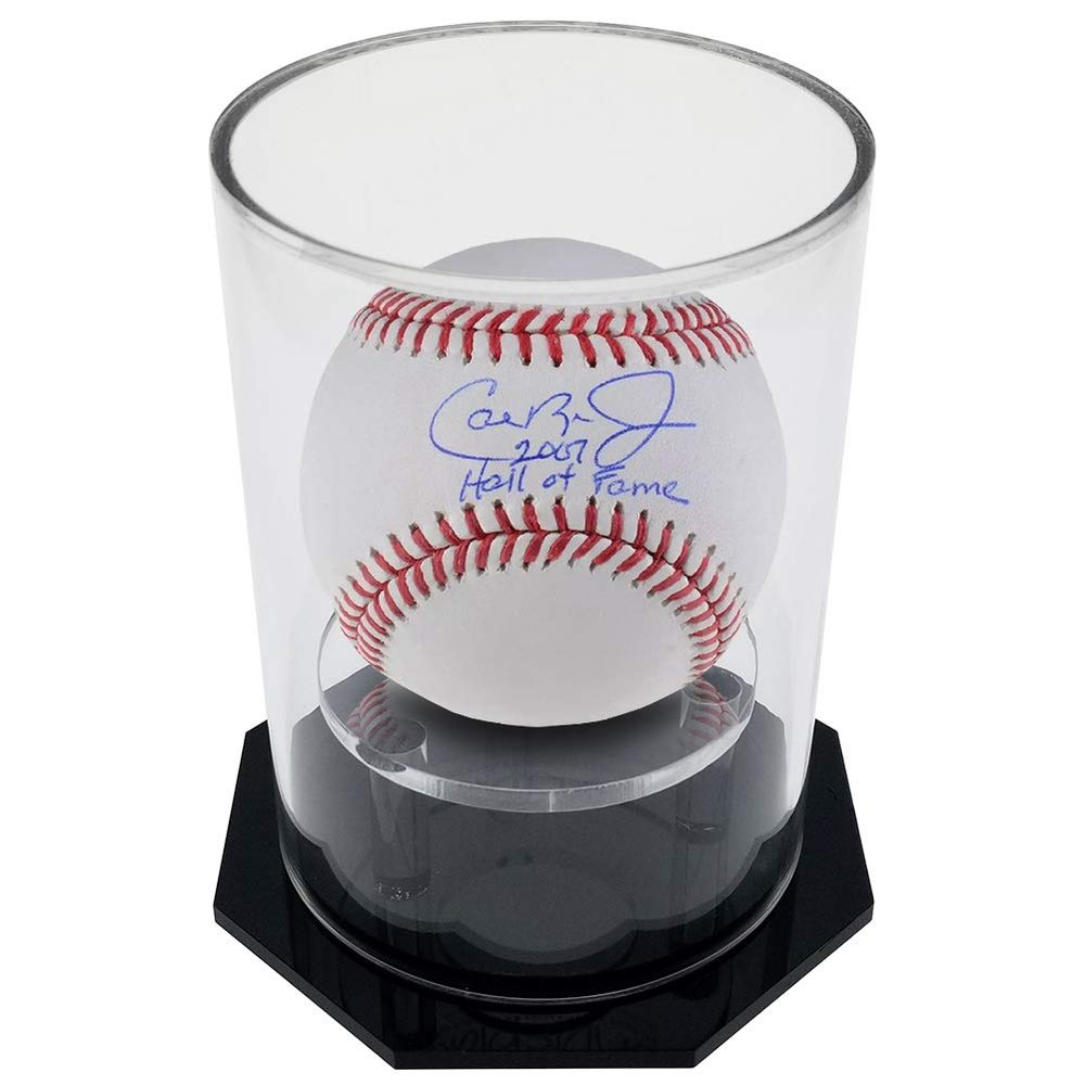 OnDisplay Deluxe UV-Protected Baseball/Tennis Display Case - Round Black Base