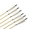 31Inch Archery Wooden Shaft for DIY Arrows withput Tips Hunting Arrows Target Practice Arrows with 5 Turkey Fethers for Recurve Bow&Longbow 12 Pack view 3